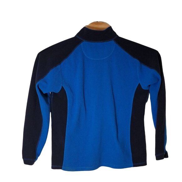 L.L. Bean Fleece Quarter Zip Pull Over Jacket Size Medium Men's Blue - Picture 2 of 4
